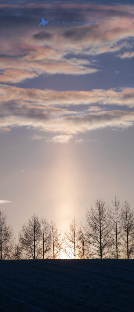 sun-pillar-and-iridescence-clouds-for-xperia-wallpaper